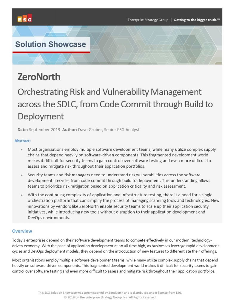 Orchestrating Risk and Vulnerability Management across the SDLC, from Code Commit through Build to Deployment